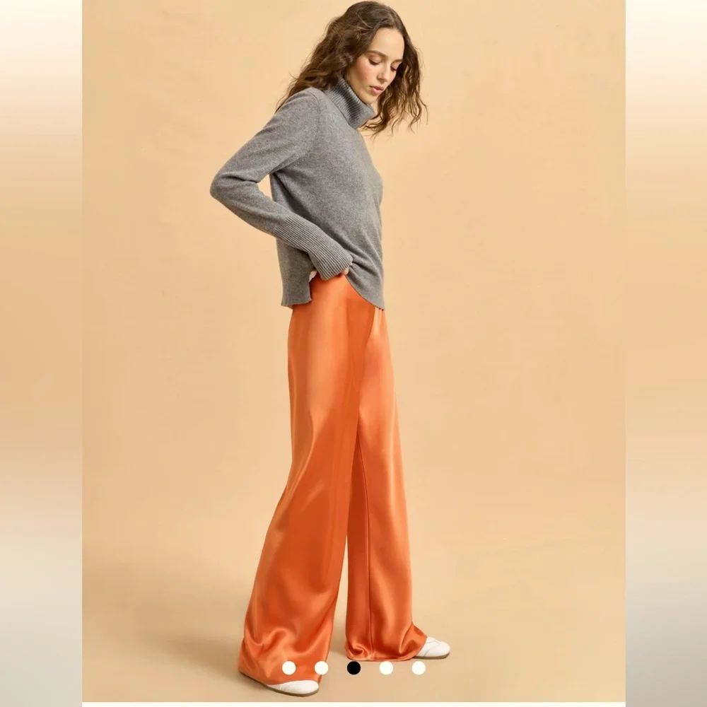 Eileen Fisher Rust Wide Leg Pants - Picture 7 of 8